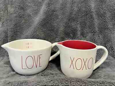 Rae Dunn By Magenta ??XOXO ? and ??LOVE ?Measuring Cup /Valentine's Day / RARE!