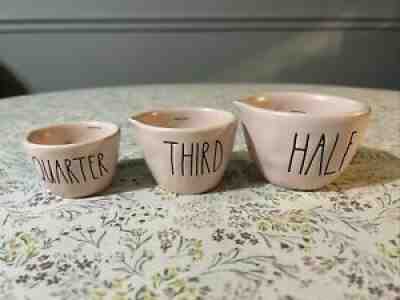Rae Dunn By Magenta Measuring cup Set Of 3 Half Third Quarter cups