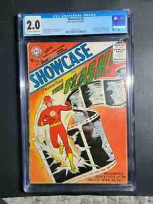 RARE Showcase #4, 1st Silver Age Appearance of The FLASH, CGC Graded 2.0