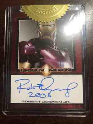 2008 Rittenhouse Marvel Iron Man Auto Robert Downey Jr. Autograph RARE Signed