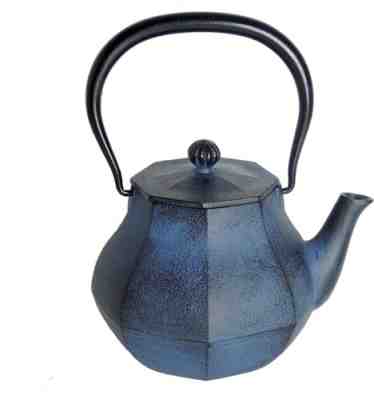 Nambu Tetsubin Cast Iron Tea Kettle 1.0 L Rare Blue MIYABI made in Japan