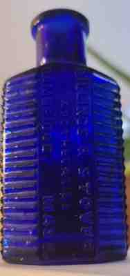Rare Size, Cobalt POISON, BILLINGS & STOVER APOTHECARIES CAMBRIDGE, MASS 1/2 OZ