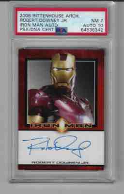 PSA/DNA 2008 Rittenhouse Iron Man Robert Downey Jr. Autograph Highest Certified!