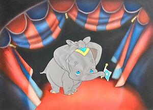 1941 RARE WALT DISNEY DUMBO COURVOISIER ORIGINAL PRODUCTION ANIMATION CEL