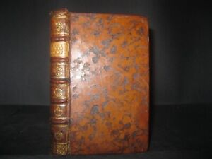 VINTAGE LEATHER BOOK 1712 FIRST EDITION ISAAC MARTINEAU LOUIS XV RARE COPY