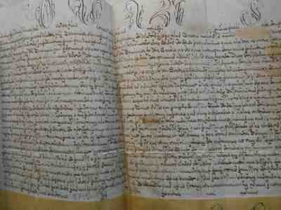 Very Rare Papal Bulla Parchment  vellum 1712 in the name of Pope  CLEMENTE XI