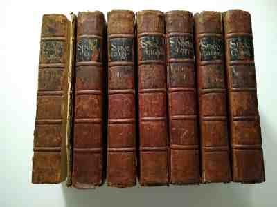LEATHER  THE SPECTATOR Rare Seven Volumes ADDISON 1712 RARE Make Offer !!! 