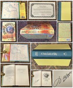 Rare, Jimmy Buffett SIGNED "A Pirate Looks at 50" 1st Edition HC Book w/ DJ 1998