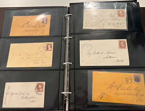 US and Worlwide Cover Collection of 83 Covers 19th and 18th Centuries Some Rare!