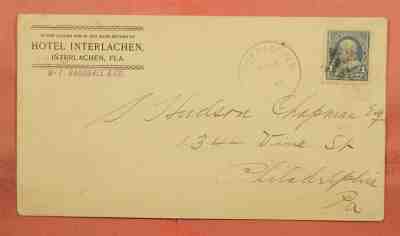 1896 HOTEL INTERLACHEN ADVERTISING FL FLORIDA