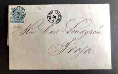 Sweden Sc2 4 skilling, Letter with text, Stockholm 1857-04-24 with certification