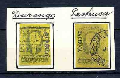 MEXICO 1861  MI# 12 I , 13 I   CV € 275  POSTMARKS