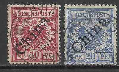 Kiautschou 1898 MI Forerunners V3I+V4I  CANC  VF
