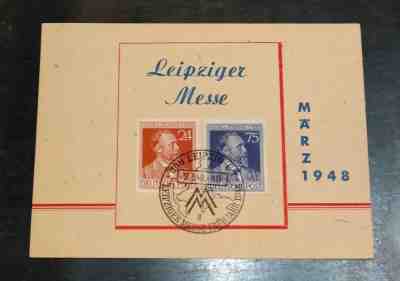 Germany, Allied Occupation 1947 Canceled with Leipziger Messe 1948 FD Cancel