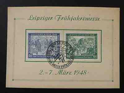 Leipziger Messe 1948 commemorative FDC card postmark Leipzig Germany