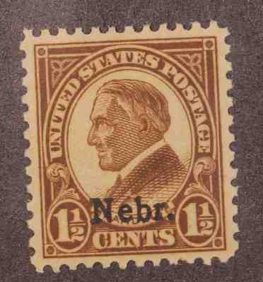 Scott 670 - 1.5 Cents Harding - OG MH - Nebraska Overprint - SCV - $6.00