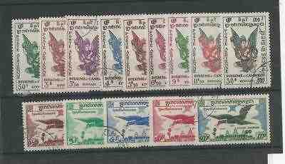 Cambodia, Postage Stamp, #C1-C14 Used, 1953-57 Airmail (P)