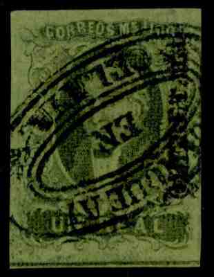 zg11 Mexico #7 1R 1861 Queretaro / CELAYA Sz 1293 EF + FL at bottom Est $10-20+