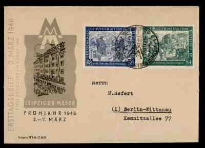 DR WHO 1948 GERMANY LEIPZIGER MESSE FDC C81376