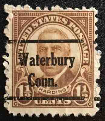 Waterbury, CT Precancel - 1.5 cents Harding (U.S. #684) CT