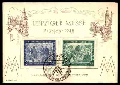 GERMANY LEIPZIGER MESSE COMBO 1948 MAXIMUM CARD