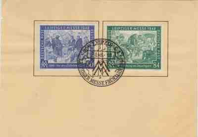 638) DR - DEUTSCHE POST 1948 - LEIPZIGER MESSE 1948 ON FRONT of COVER - FAIR 