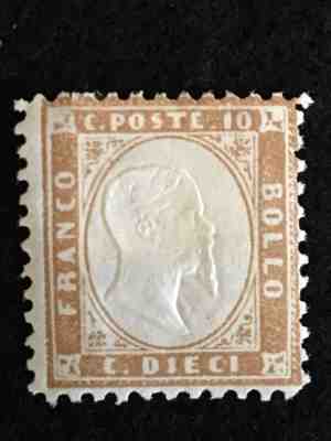 1862 SC#17 ITALY STAMP HR NG(EXTREMELY RARE IN THIS UNUSED CONDITION) SC.$ 9,500
