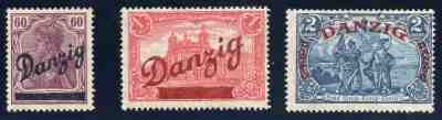 Danzig 1920 Mi. 47/49 MH VF, Signed. Mi. €4000