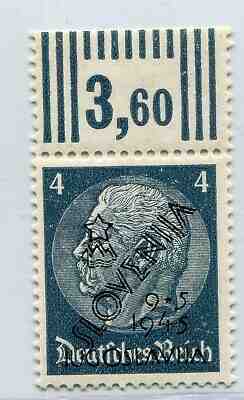 YUGOSLAVIA 1945 SLOVENIA NON ISSUED OVERPRINT ON HINDENBURG PERFECT MNH CERT