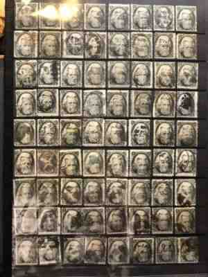 Scott# 73 Andrew jackson 2 Cent 1861-66 Lot Of 156 Count. Over A Doze Grills.