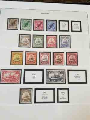 German Colonies, Wurtemburg Stamp Collection Lindner Album 44 pgs w/476 stamps