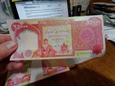 One Million Iraqi Dinar, forty 25,000 Dinar Notes