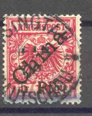 China  Kiautschou, Provisional Mi. 1 I Type 6 Pos. 17 signed R. Steuer, BPP 