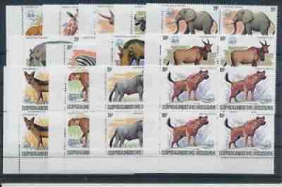 Burundi # 589a-601a,, Animal Stamps with WWF Overprint, SCARCE, Mint NH 1/2  Cat.