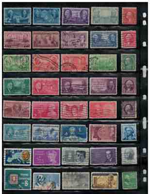 OLD US STAMPS COLLECTION 12 PAGES