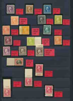 US Mint NH Washington Franklin Perf 10's & 11's 1913-34 w/ $1 #478 Cat $24k