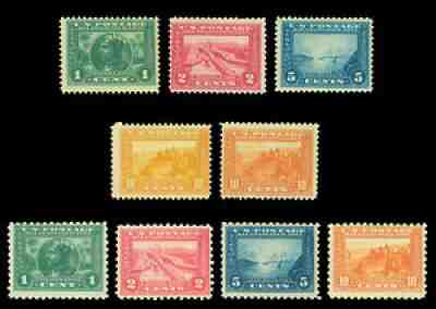 U.S. 1913-14 PANAMA-PACIFIC Expo. Issue set inc. Perf.10 Scott 397-404 mint MH