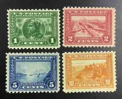 MOMEN: US STAMPS #401-404 PANAMA PACIFIC P10 SET MINT OG NH LOT #74978*