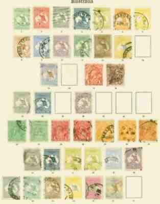 Australia 1913-35 Used Stamp Collection on Imperial Pages Roo`s to Â£1 CV Â£7500