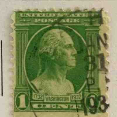 1932 US George Washington Green 1 Cent Stamp NM To MINT Condition - Vintage RARE