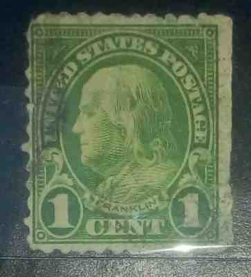1Â¢ Benjamin Franklin Green RARE stamps of 1924