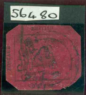 SG 24 British Guiana 1856. 4c black/magenta. Very fine used by an almost...