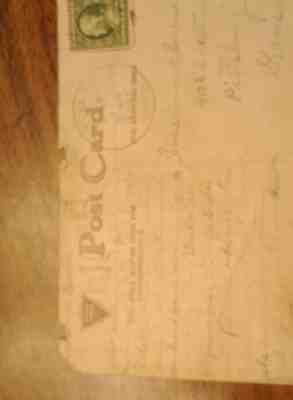 George Washington Green 1 Cent Stamp On Pre-WWII (1911) Post Card *AMAZING*