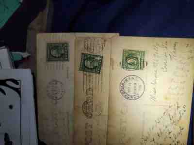 Rare antique Benjamin Franklin 1909, 1916, 1921 postage stamps