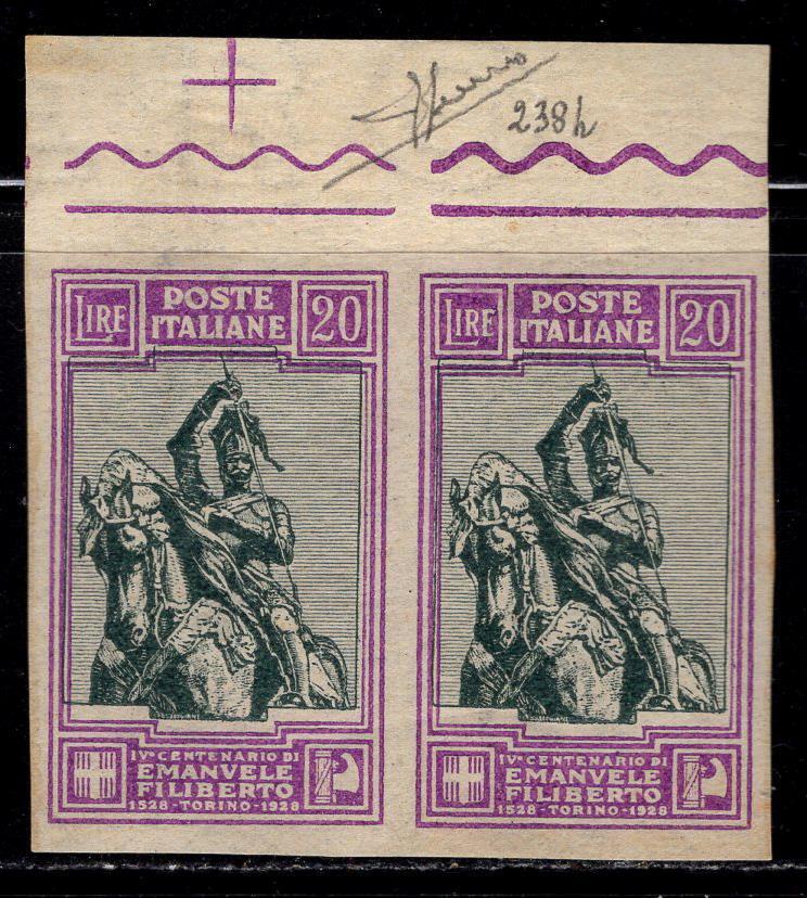 ZNV_113. ITALY KINGDOM. Extremely rare variety of Sc. 210, Sas. 238. See images