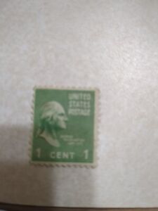 1789-1797 George Washington 1 Cent Stamp U.S. Postage Green