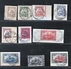 German Kiautschou 1905 yacht series to 2 1/2 dollar value used, Michel 18-27