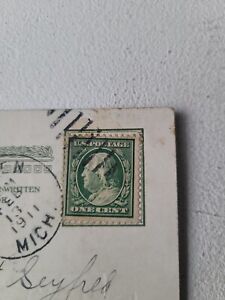 Benjamin Franklin Green One 1 Cent U.S. Stamp (Extremely Rare )  .