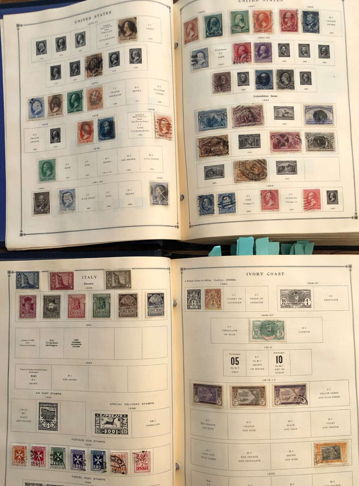 E2045: Scott International Part I Stamp Collection in (2) Albums, LOADED!!