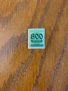 Germany  1923 very rare Light Green stamp 800 Taufend M on 500 M Mint L/H